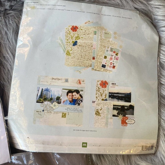 Lot of Assorted Scrapbooking Paper Staionary Box Decorate Set Travel Rustic - Picture 3 of 4